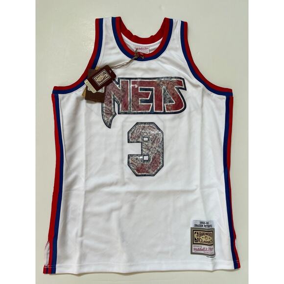 Mitchell & Ness New Jersey Nets Jersey Mens Drazen Petrovic NBA Swingman Size L - Picture 1 of 9